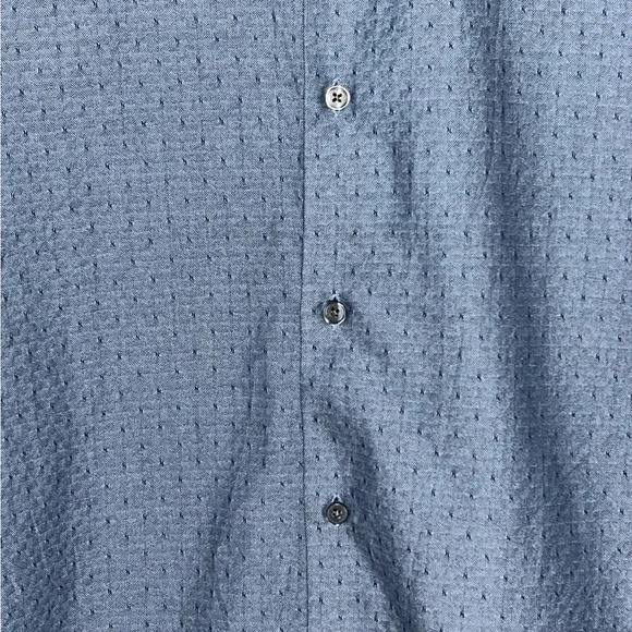 Ted Baker Endurance Blue Patterned Shirt Contrast Flip Cuff Size 16 32/33 - Picture 3 of 7